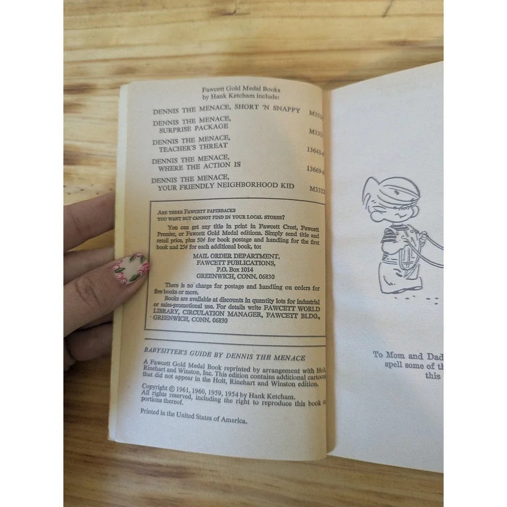 Dennis the Menace Baby Sitters‎ Guide 1961 Paperback Book by Harmon & Ketcham